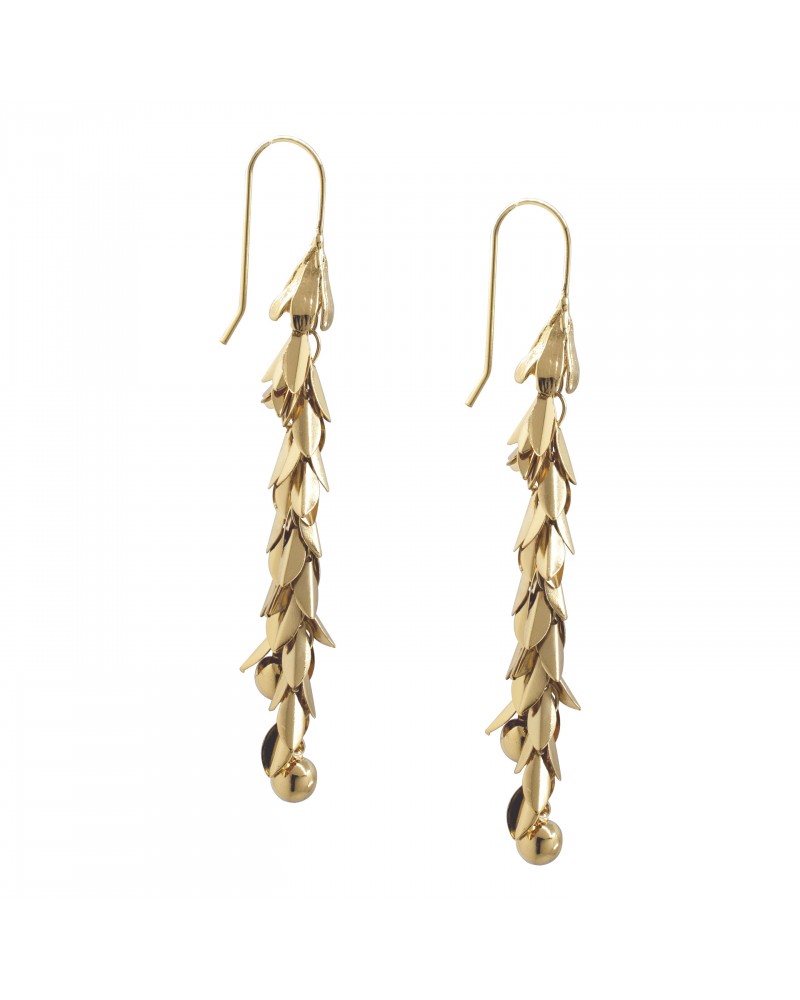 Boucles d'oreilles dorées 24k Gaia Bijoux Margidarika