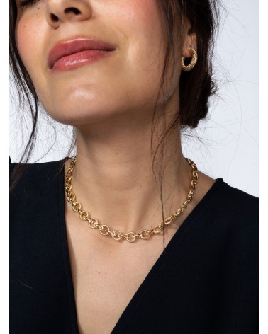 Boucles d'oreilles créoles dorées 24k Coco Bijoux Margidarika