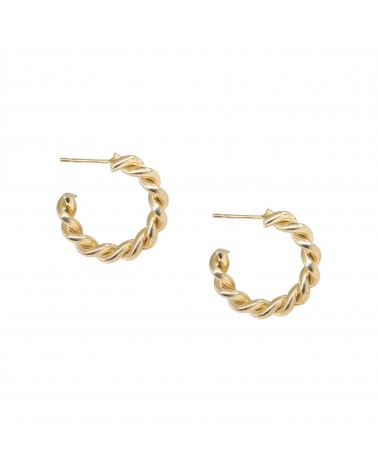 Boucles d'oreilles dorées 24k Helen Bijoux Margidarika