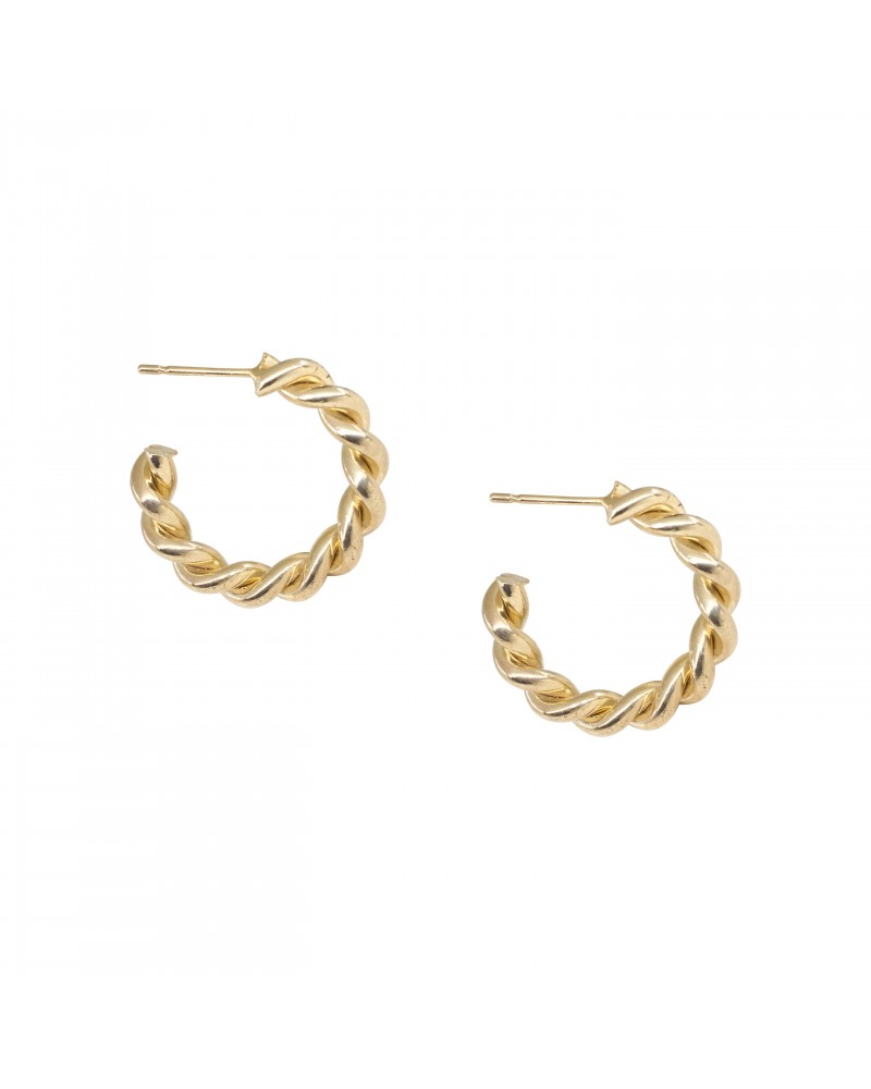 Boucles d'oreilles dorées 24k Helen Bijoux Margidarika