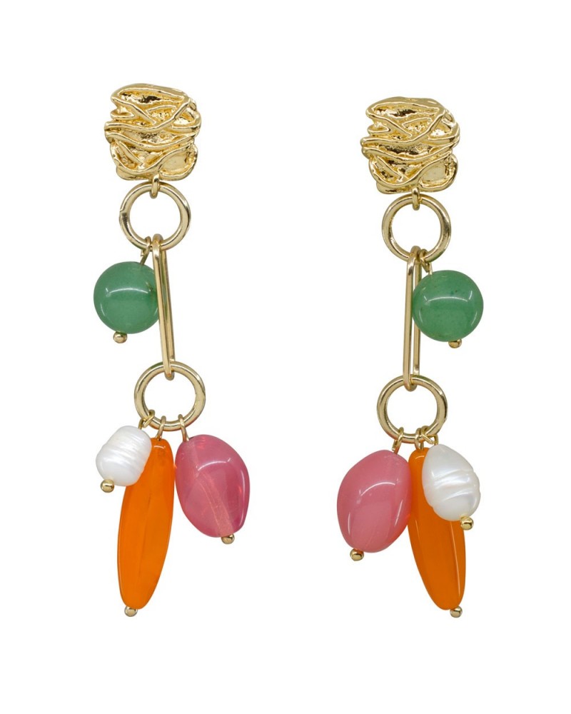 Bahia Boucles d'oreilles Aventurine verte Margidarika Bijoux