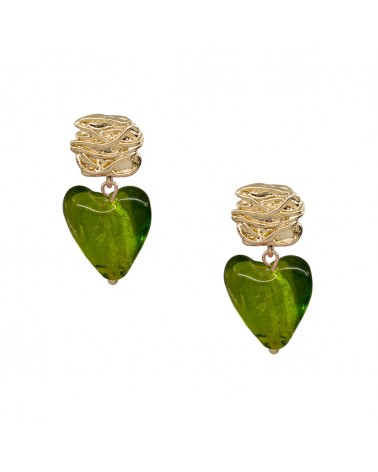Boucles d'oreilles Amor Olivine Margidarka Bijoux