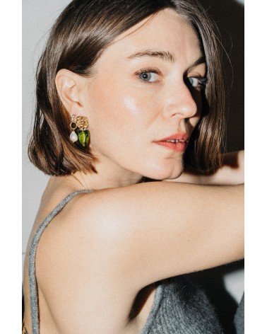 Boucles d'oreilles Amor Olivine Margidarka Bijoux