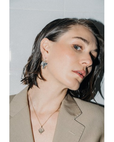 Feline earrings Margidarika Jewelry.