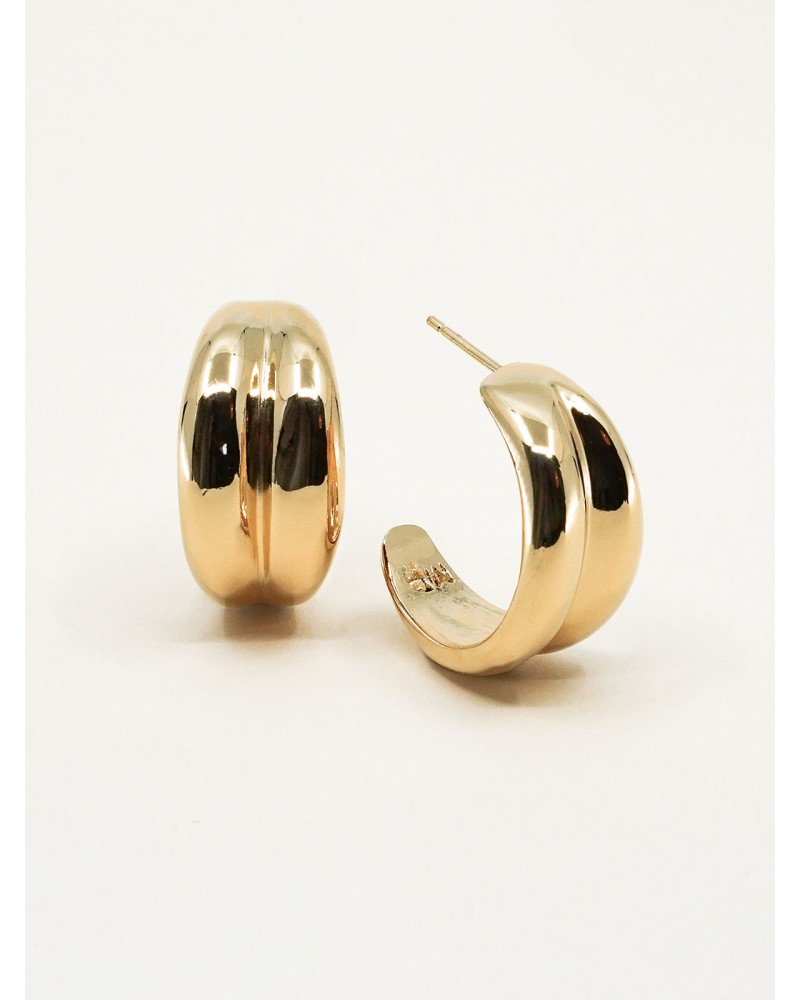 Boucles d'oreilles dorées 24k Marina Bijoux Margidarika