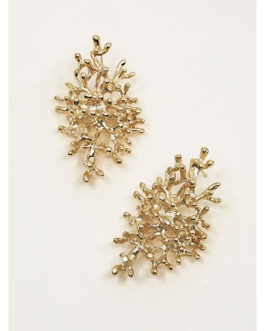 Boucles d'oreilles dorées 24k Persée Bijoux Margidarika