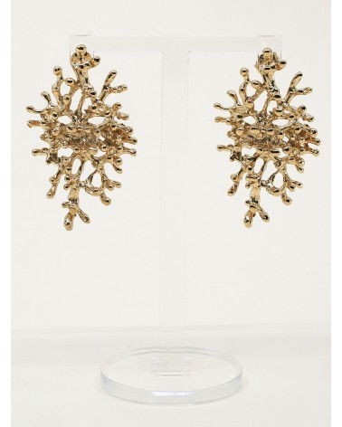 Boucles d'oreilles dorées 24k Persée Bijoux Margidarika