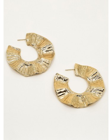 Boucles d'oreilles créoles dorées 24k Honorée Bijoux Margidarika