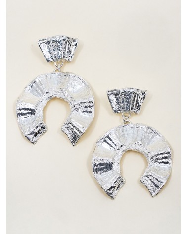 Boucles d'oreilles créoles argentées Honorée Bijoux Margidarika
