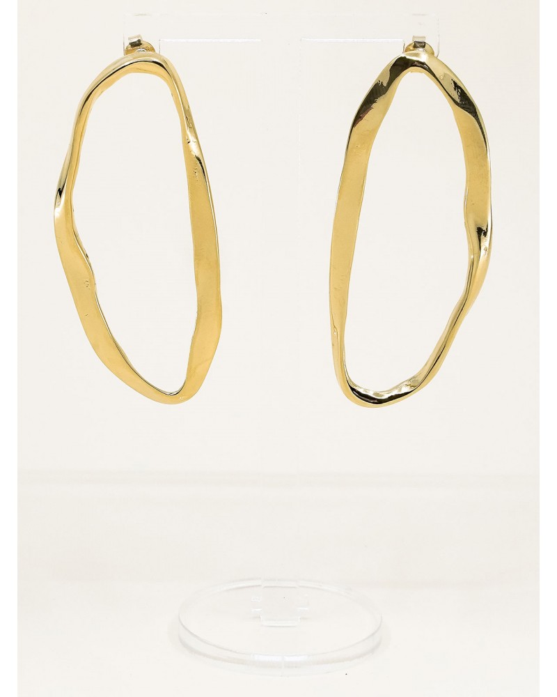 Boucles d'oreilles dorées 24k Pigalle Bijoux Margidarika