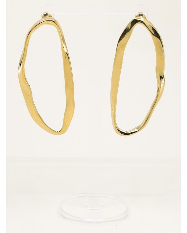 Boucles d'oreilles dorées 24k Pigalle Bijoux Margidarika