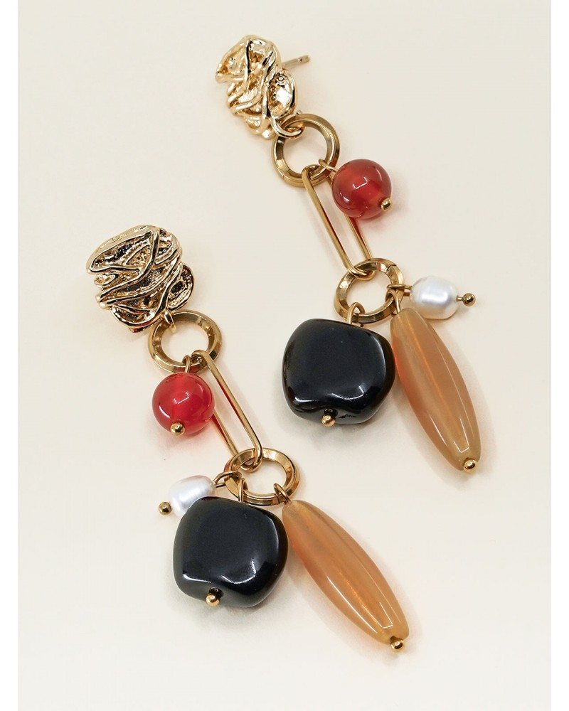 Bahia Boucles d'oreilles Cornaline Margidarika Bijoux