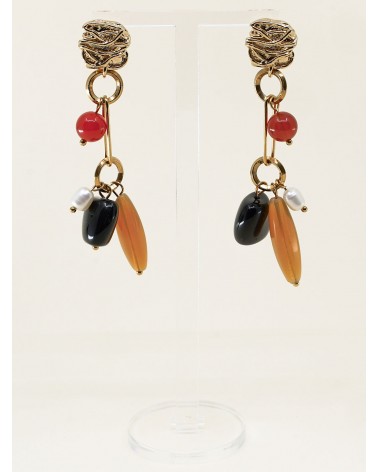 Bahia Boucles d'oreilles Cornaline Margidarika Bijoux