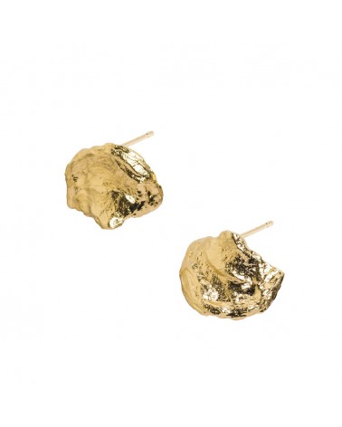 Boucles d'oreilles dorées 24k Nérée Bijoux Margidarika