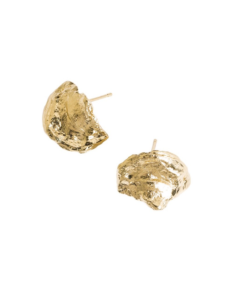 Boucles d'oreilles dorées 24k Nérée Bijoux Margidarika