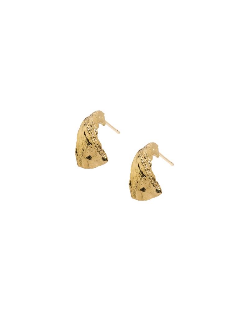 Boucles d'oreilles dorées 24k Nérée Bijoux Margidarika