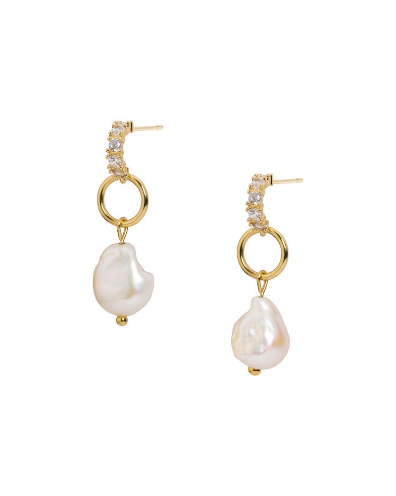 Boucles d'oreilles dorées 24k Muse Bijoux Margidarika