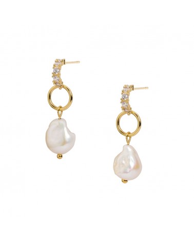 Boucles d'oreilles dorées 24k Muse Bijoux Margidarika