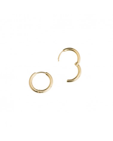 Boucles d'oreilles créoles dorées 24k Denise Bijoux Margidarika