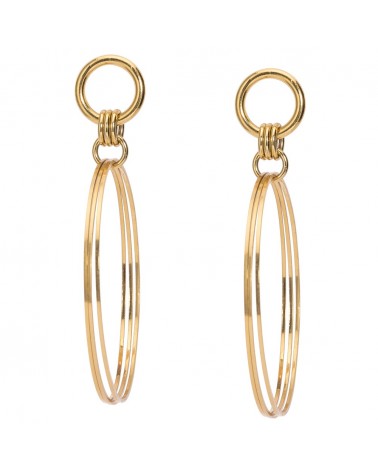 Boucles d'oreilles dorées 24k Bijoux La Cavale Margidarika