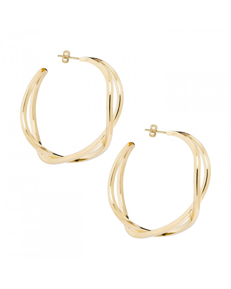 Boucles d'oreilles dorées 24k Jane Bijoux Margidarika