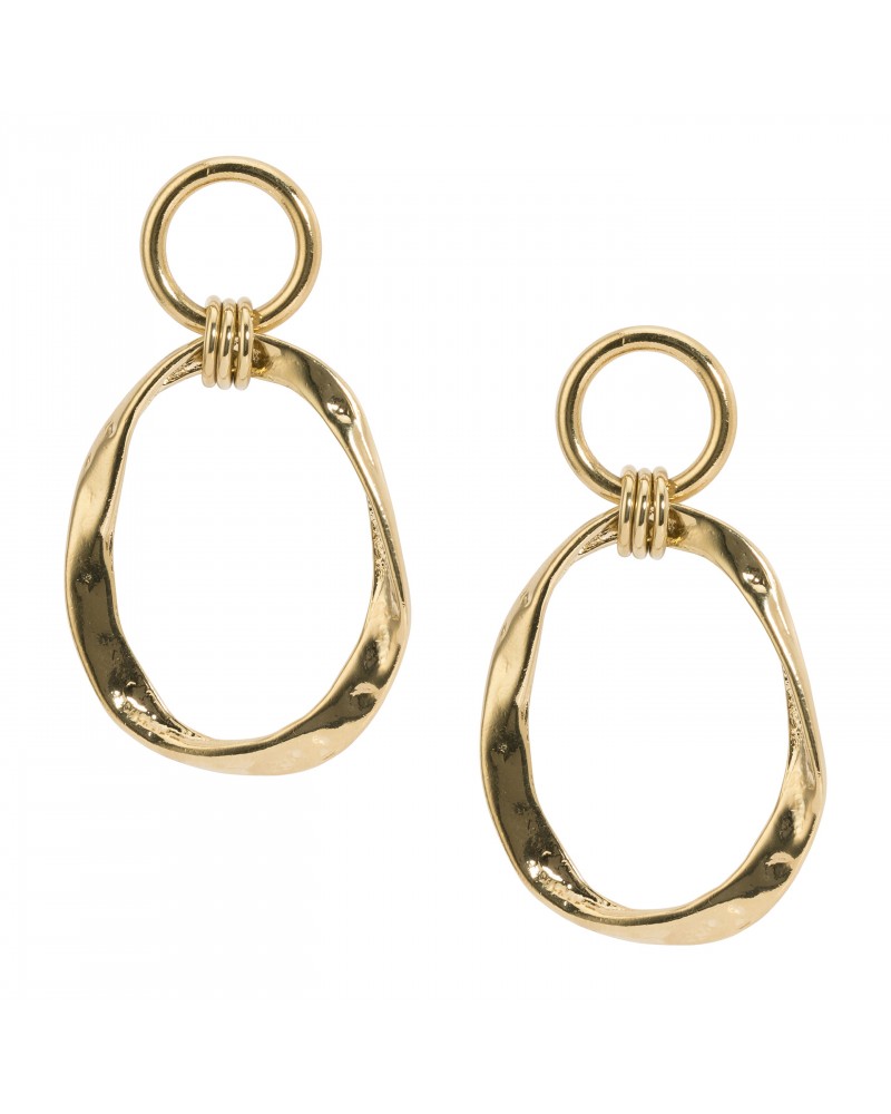 Boucles d'oreilles dorées 24k Rive Gauche Bijoux Margidarika