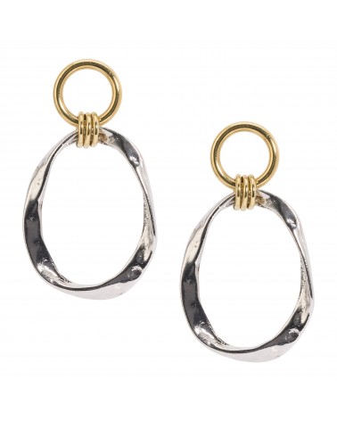 Boucles d'oreilles dorées 24k argentées Rive Gauche Bijoux Margidarika