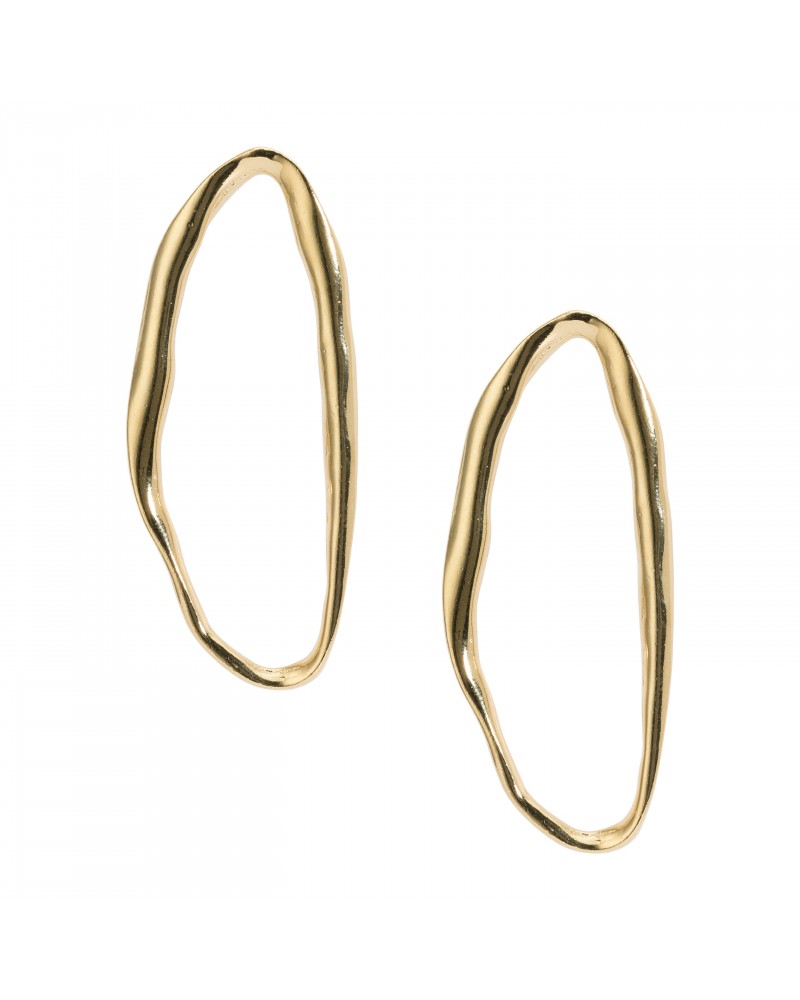 Boucles d'oreilles dorées 24k Pigalle Bijoux Margidarika