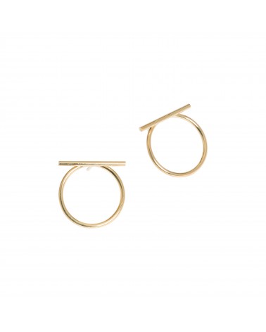 Boucles d'oreilles dorées 24k Akila Bijoux Margidarika