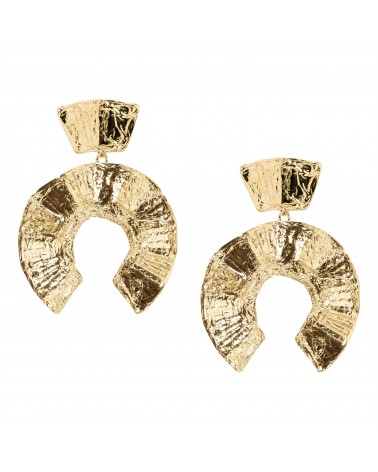 Boucles d'oreilles créoles dorées 24k Honorée Bijoux Margidarika