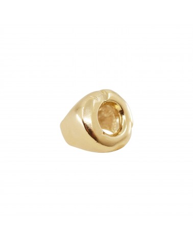 Bague Chevaliere dorée 24k Helen Bijoux Margidarika