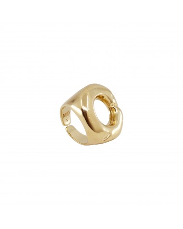 Bague Chevaliere dorée 24k Helen Bijoux Margidarika