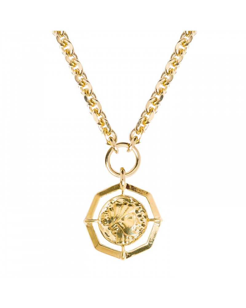 Collier doré 24k Sidonie Bijoux Margidarika