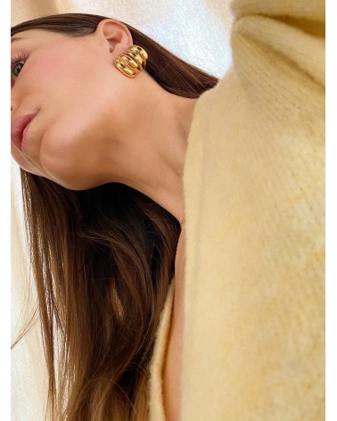 Boucles d'oreilles dorées 24k Marina Bijoux Margidarika