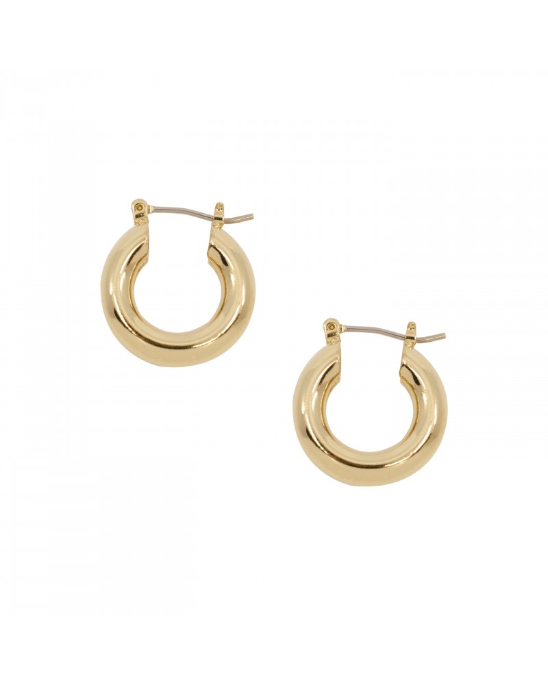 Boucles d'oreilles créoles dorées 24k Helen Bijoux Margidarika