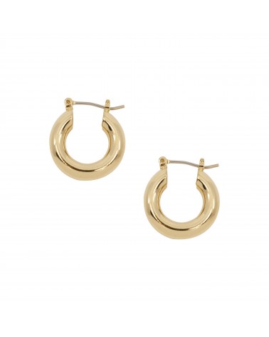 Boucles d'oreilles créoles dorées 24k Helen Bijoux Margidarika